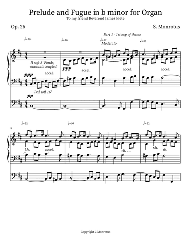 Prelude and Fugue in b minor for Organ