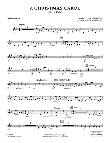 A Christmas Carol (Main Title) (arr. Robert Longfield) - Baritone T.C.