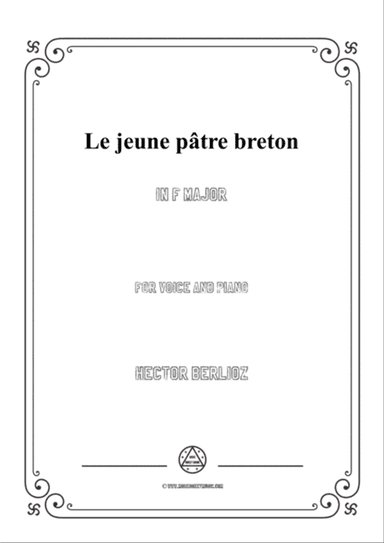 Berlioz-Le jeune pâtre breton in F Major,for voice and piano