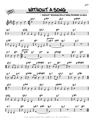 Without A Song (arr. David Hazeltine)