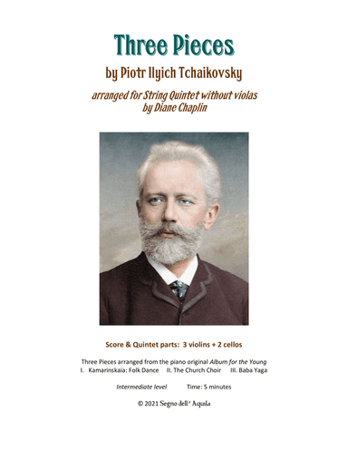 Three Pieces (no viola) for string quintet or string orchestra