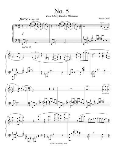 No. 5 from 8 Jazzy Classical Miniatures