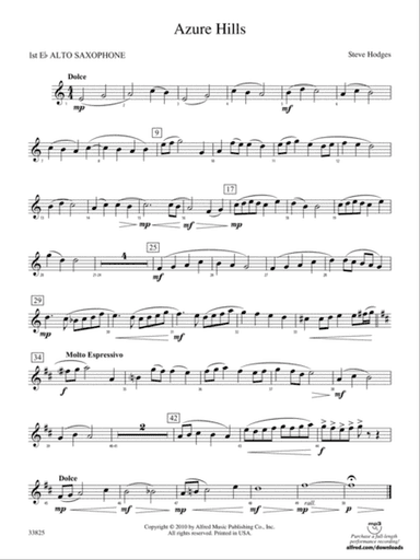 Azure Hills: E-flat Alto Saxophone