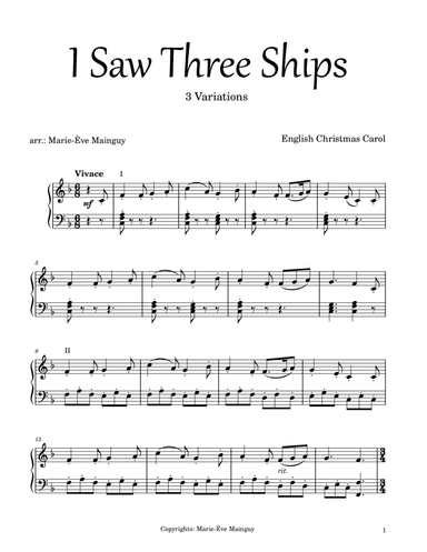 I Saw Three Ships
