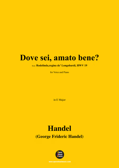 Handel-Dove sei,amato bene?in E Major