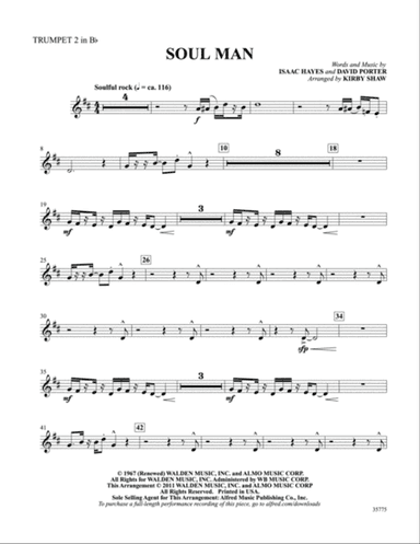 Soul Man: 2nd B-flat Trumpet
