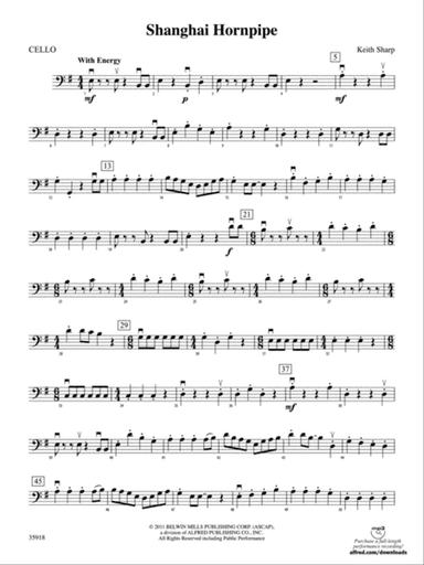 Shanghai Hornpipe: Cello