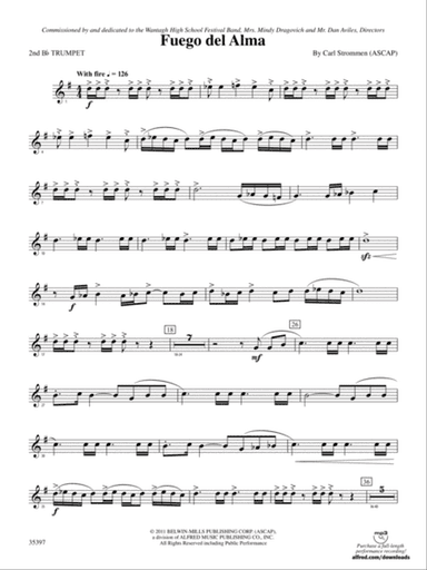 Fuego del Alma: 2nd B-flat Trumpet
