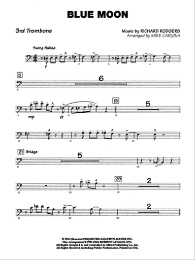 Blue Moon: 3rd Trombone