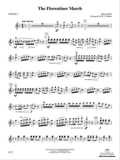 The Florentiner March: 1st Violin