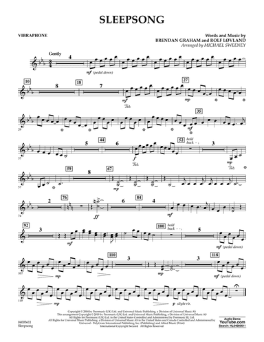 Sleepsong (arr. Michael Sweeney) - Vibraphone