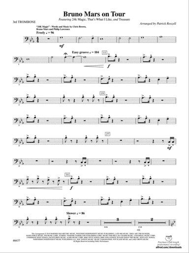Bruno Mars on Tour: 3rd Trombone