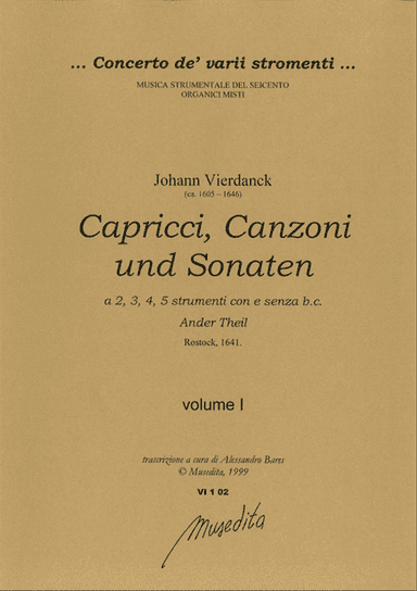 Capricci, canzoni und sonaten (ander Theil) (Rostock, 1641)