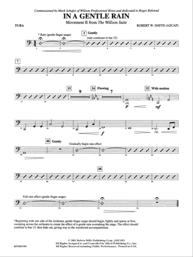 In a Gentle Rain (Movement II from the Willson Suite): Tuba