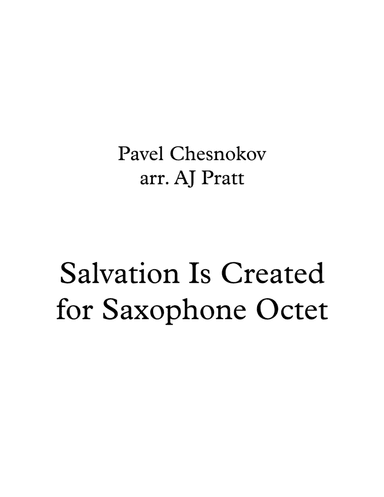 Salvation Is Created