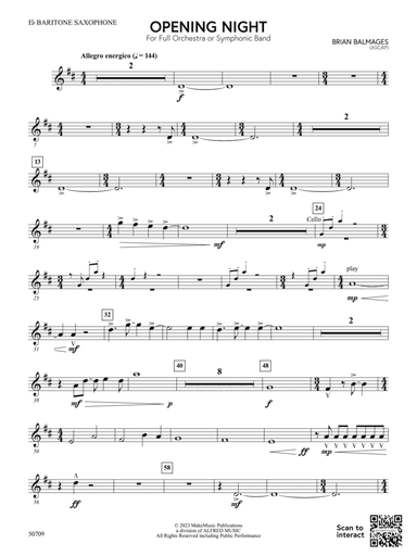 Opening Night: E-flat Baritone Saxophone