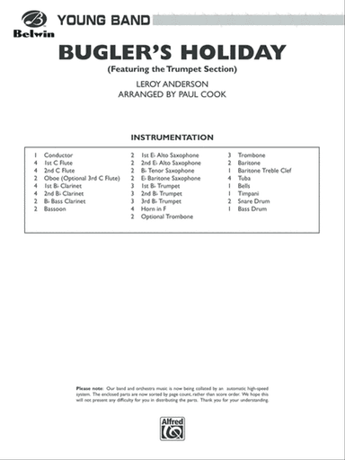 Bugler's Holiday (featuring the Trumpet Section): Score
