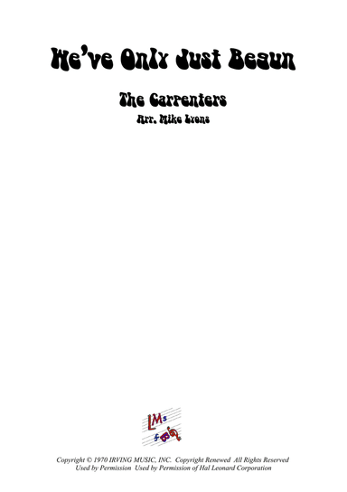 We've Only Just Begun