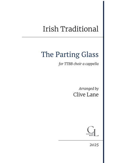 The Parting Glass (for male choir)