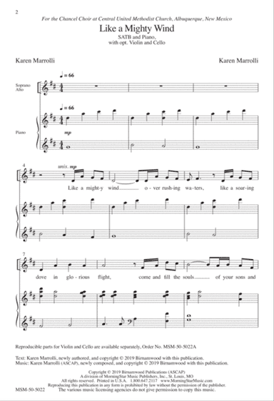Like a Mighty Wind (Choral Score)