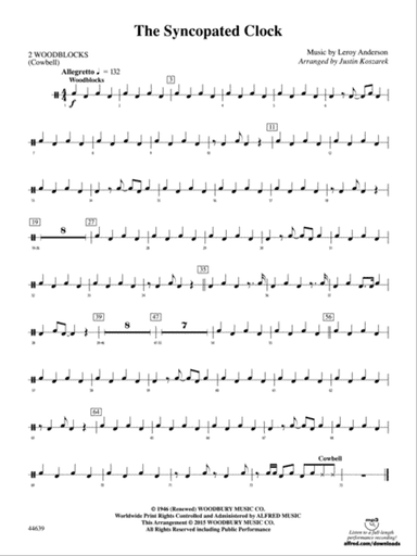 The Syncopated Clock: 1st Percussion