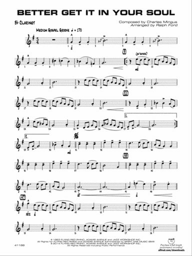 Better Get It in Your Soul: 1st B-flat Clarinet
