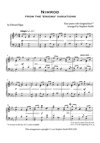 Nimrod (easy piano version in E-flat)