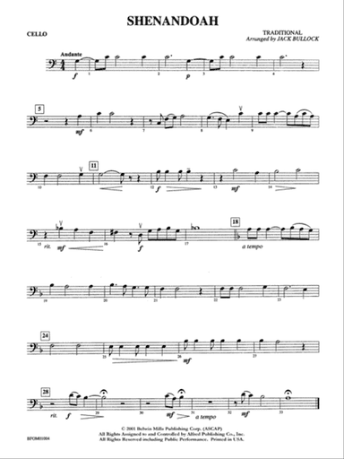Shenandoah: Cello