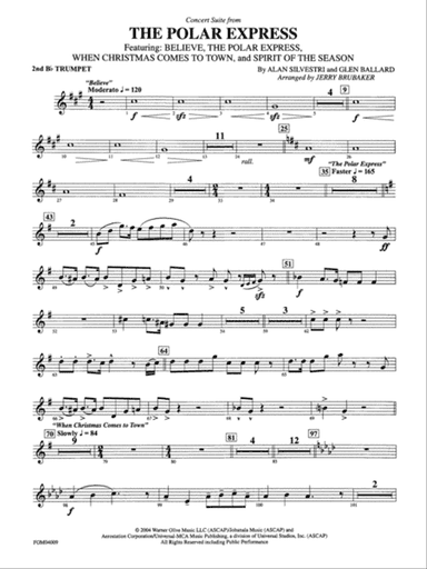 The Polar Express, Concert Suite from: 2nd B-flat Trumpet