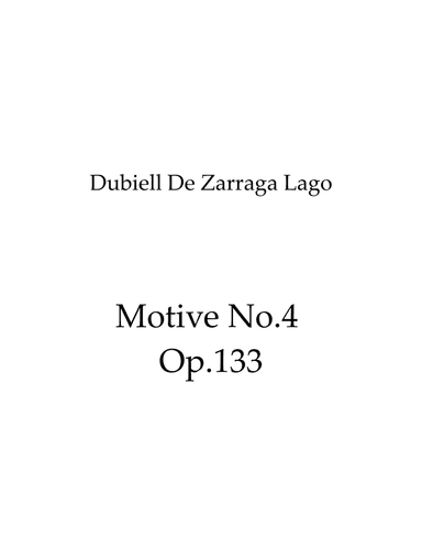 Motive No.4 Op.133