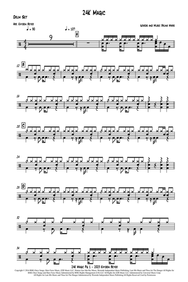 24k Magic - Score Only