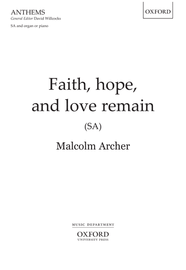 Faith, hope, and love remain
