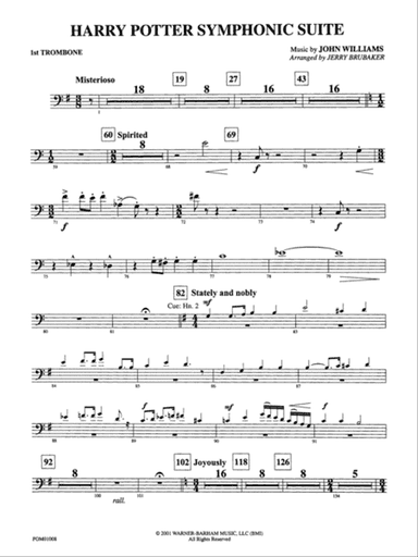 Harry Potter Symphonic Suite: 1st Trombone