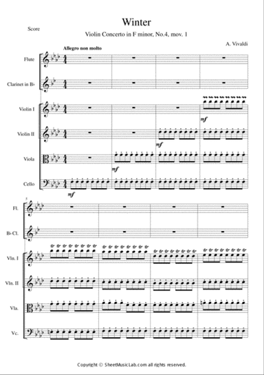 The Four Seasons - Winter 1st Movement