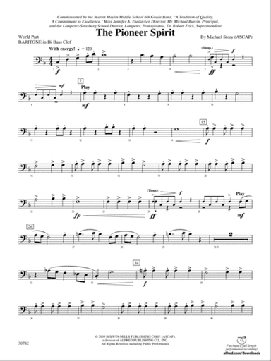 The Pioneer Spirit: (wp) B-flat Baritone B.C.
