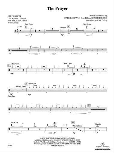 The Prayer: 1st Percussion