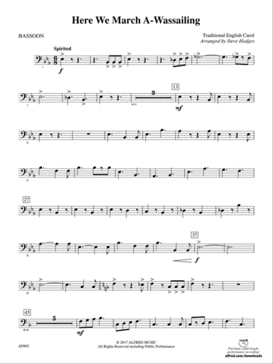 Here We March A-Wassailing: Bassoon