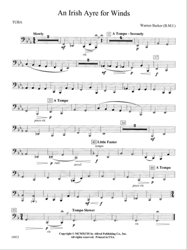 Irish Ayre for Winds: Tuba