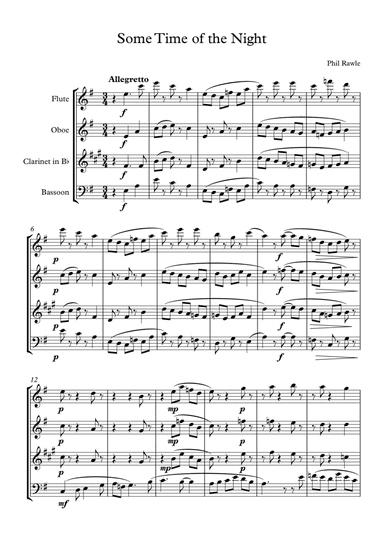 Some Time of the Night - Wind Quartet