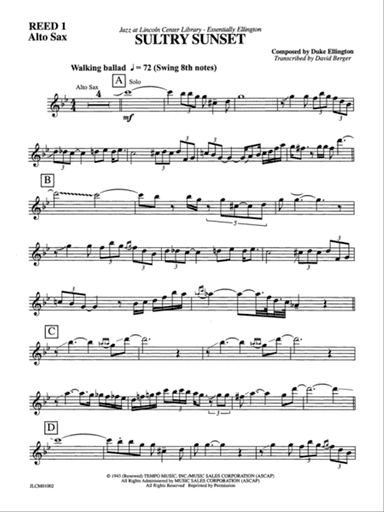 Sultry Sunset: E-flat Alto Saxophone
