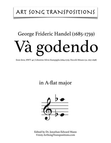 HANDEL: Và godendo (transposed to A-flat major)