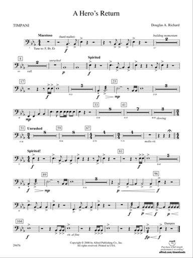 A Hero's Return: Timpani