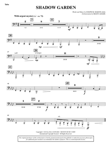 Shadow Garden (Full Orchestra) - Tuba