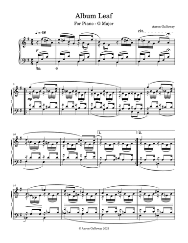 Album Leaf in G Major