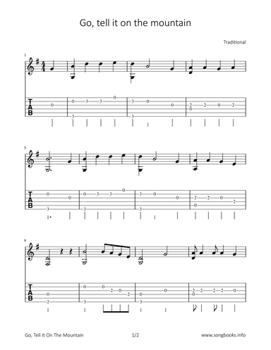 Go, tell it on the mountain