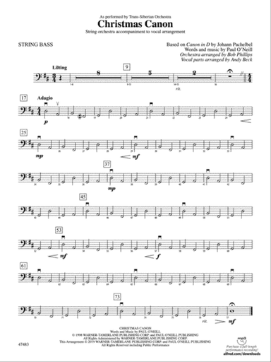 Christmas Canon: String Bass
