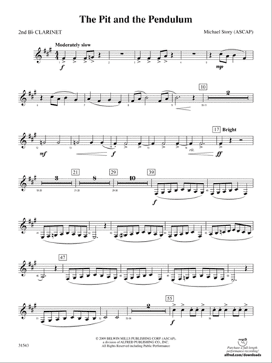 The Pit and the Pendulum: 2nd B-flat Clarinet
