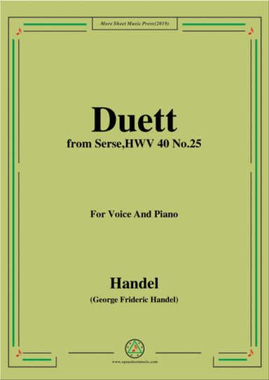 Handel-Duett,from Serse HWV 40 No.25,for Voice&Piano