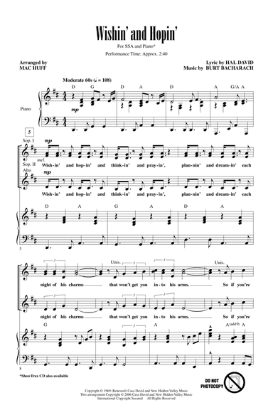Wishin' And Hopin' (arr. Mac Huff)
