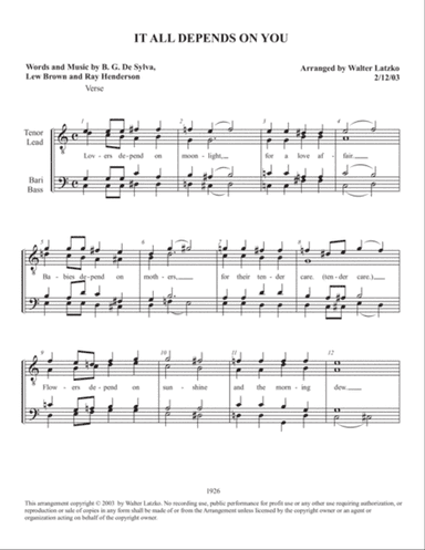 It All Depends On You